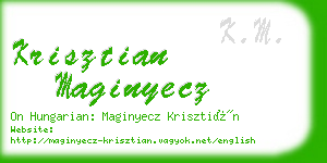 krisztian maginyecz business card